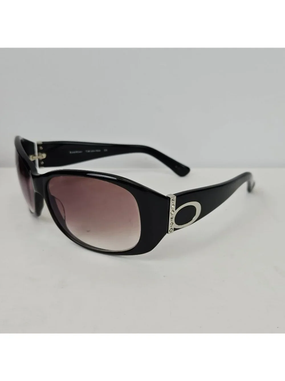 Bebe 59-14-125 Black Womens Sunglasses Frames Only 077 With Rhinestones Y2K 90s